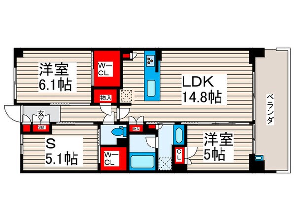 ドゥーエ町屋の物件間取画像